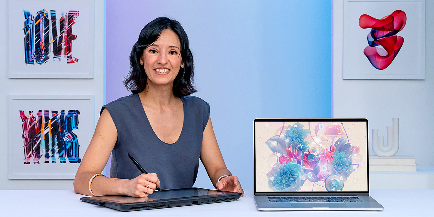 Domestika – 带插画风格的3D字体艺术