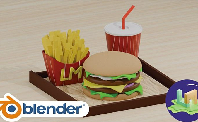 Udemy – Blender汉堡套餐制作