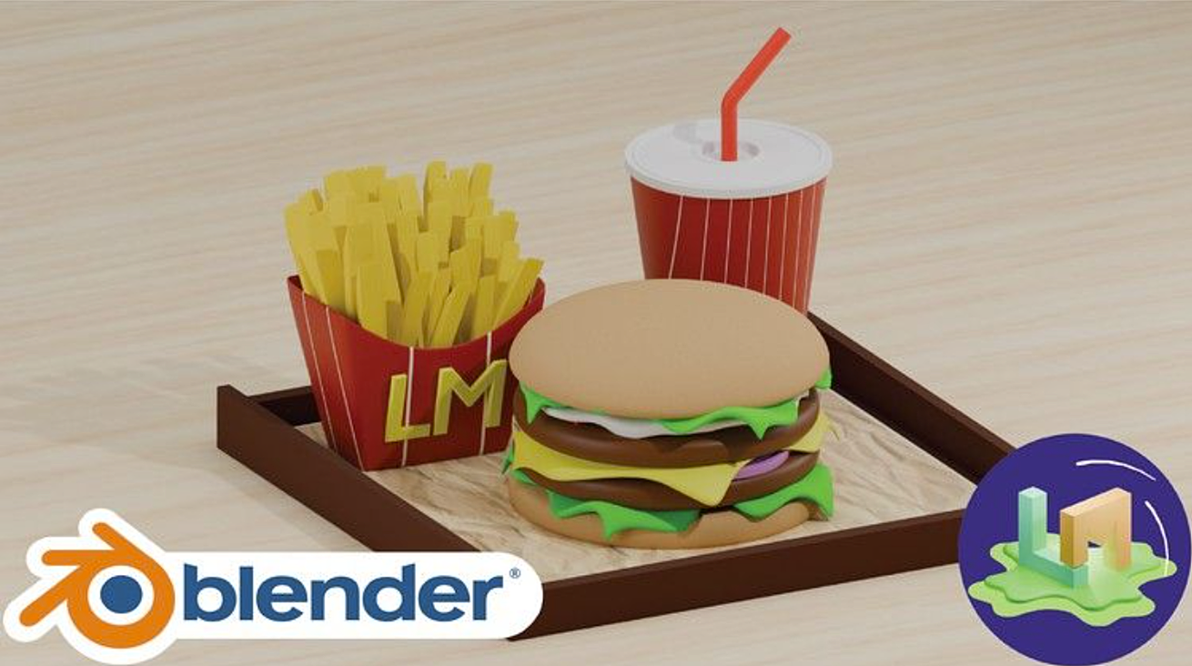 Udemy – Blender汉堡套餐制作