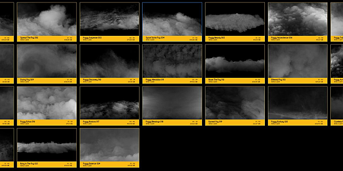 4K视频素材 100个飘渺烟雾流动云雾迷雾视频合成特效4K动画 Through The Fog