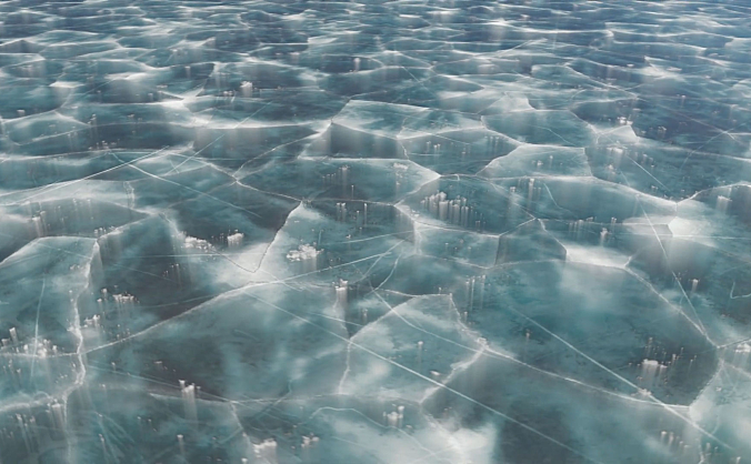 【教程】Blender 中的程序视差效果-冰面透明空间 课件下载！！！