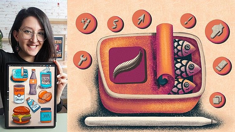 Udemy – Procreate使用图案画笔进行着色与纹理