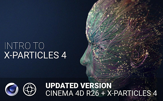 【教程】C4D 通过 X-Particles 4 抽象视觉设计 双语字幕 含项目下载!!!