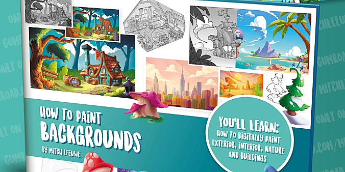 【教程】PS儿童插画场景绘制教程 双语字幕 含PSD下载!!!