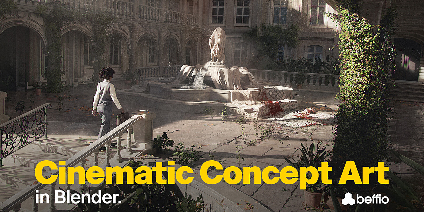 【教程】Blender 中的电影概念艺术 – 完整课程 含PSD和PDF 素材下载(无场景模型!!!)