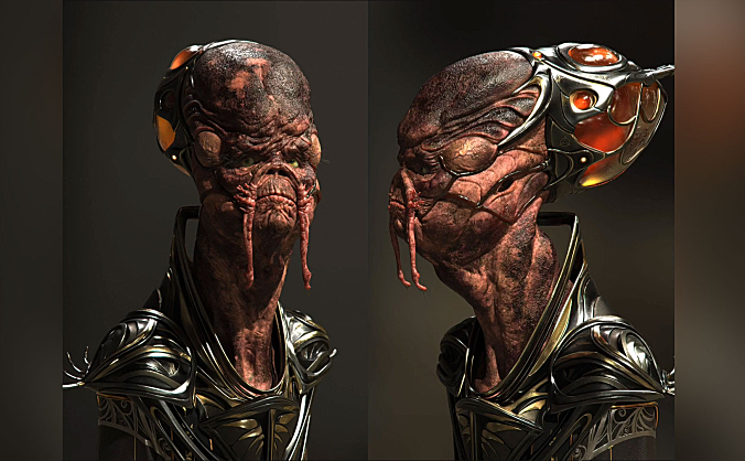 【教程】维塔数码首席建模大师教你制作电影级外星生物半身像 仅ZTl文件下载！！！